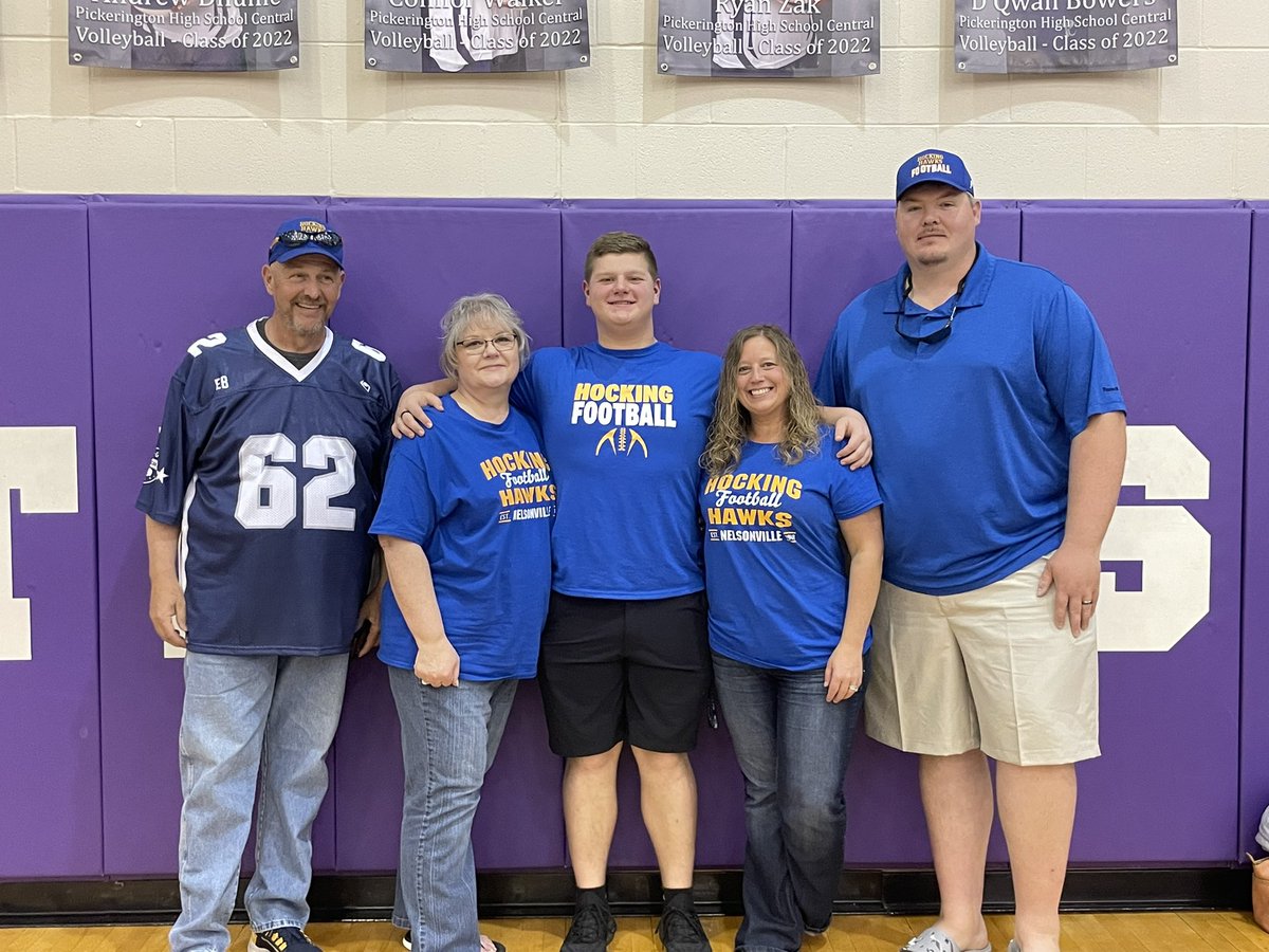 So proud of this kid!! Ry’s college signing day at his high school today! #FutureHawk <a href="/HockingCollege/">Hocking College</a> <a href="/HockingFootball/">HC Hawks</a> @PCtigerfootball