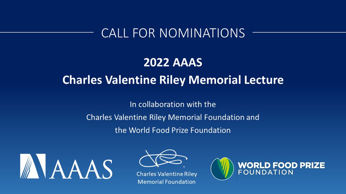 mdfernandez503's tweet photo. Calling all researchers! Nominate your peers for the 2022 AAAS Charles Valentine Riley Memorial Lecture to highlight their work in agricultural pest management. Nominations are due by June 10. https://t.co/EzGwdAze4S https://t.co/fOU4Pn60d4