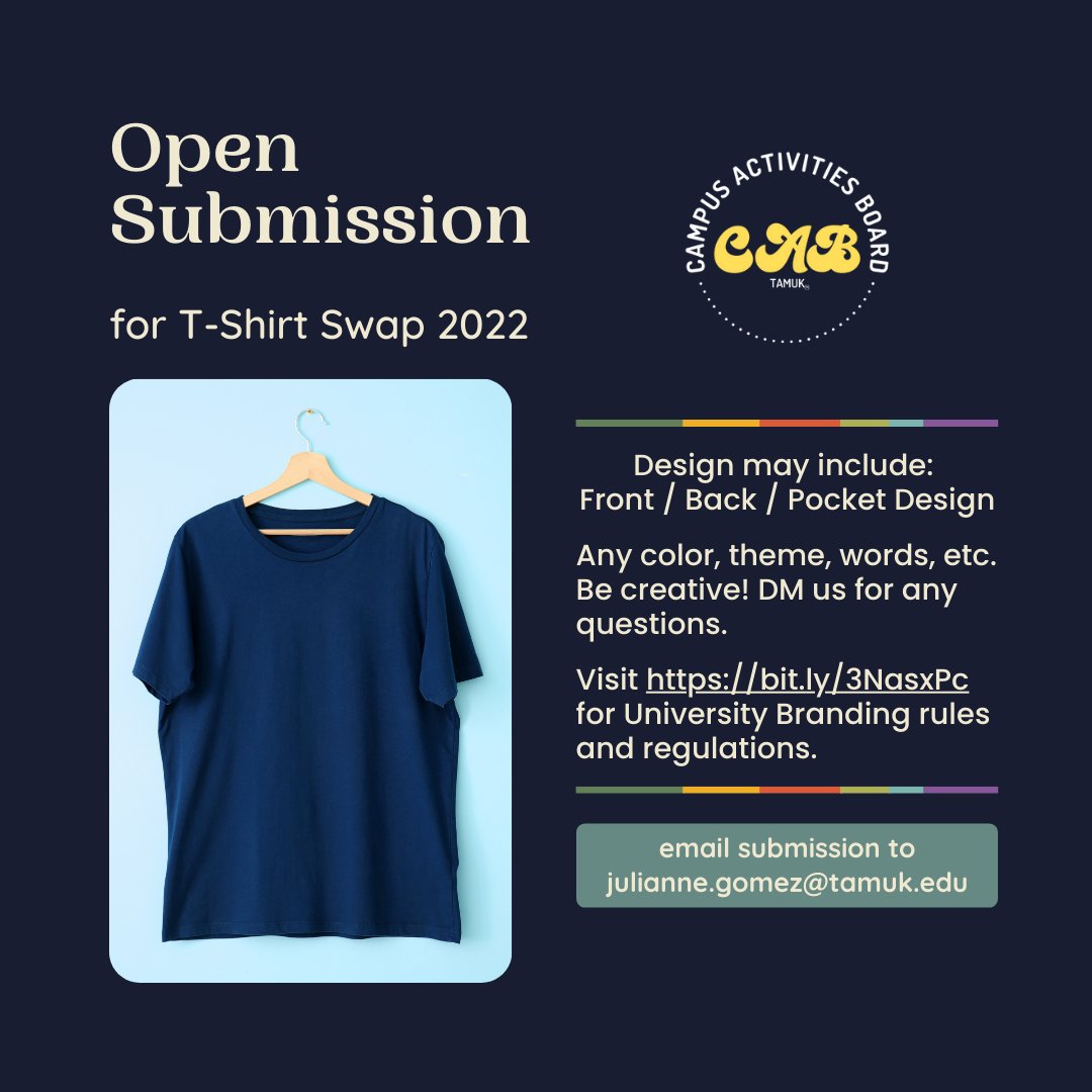 NOW ACCEPTING SUBMISSIONS for our Annual T-Shirt Swap! Read below for more information. Deadline: May 31, 2022.
