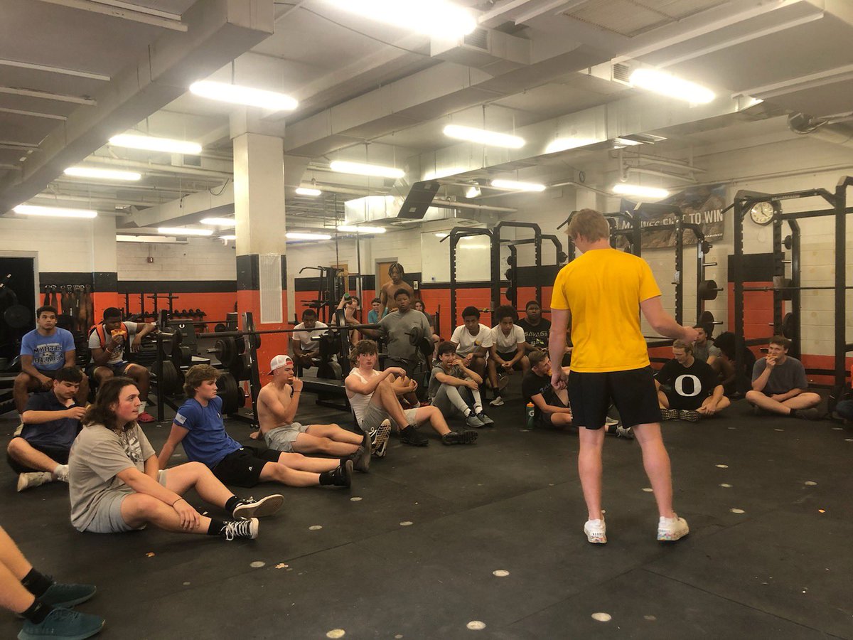 Thank you too Panther Football alum and current App State Football linebacker Colin Guentensberger for talking to the guys today! We appreciate your words and your knowledge! 
#OHSFB #BESTistheSTANDARD