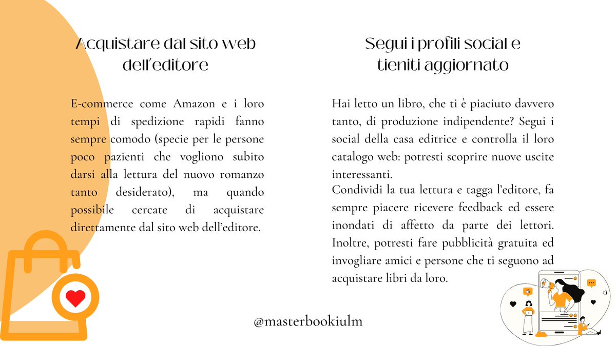 MasterBookIULM's tweet photo. Buona metà settimana e bentornati a “Come si fa?”.
Volete sapere come fare per poter essere d’aiuto alla vostra c.e indipendente di fiducia? Allora date un’occhiata a quello che abbiamo da dirvi e prendete nota!

#comesifa #casaeditrice #masterbook #iulm https://t.co/w5OENaD8SQ
