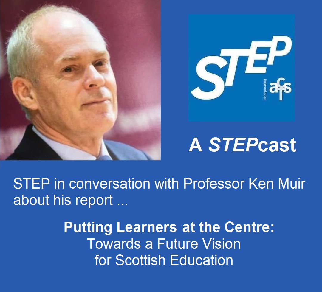 STeachersEP's tweet photo. STEPcast
Following the release of his report, Putting Learners at the Centre: Towards a Future Vision for Scottish Education, @KenBMuir spoke to the STEP committee to answer questions sent in by our colleagues. #STEPcast #STEPCLPL
https://t.co/kAex1UFvnz https://t.co/QvfOauQmeI