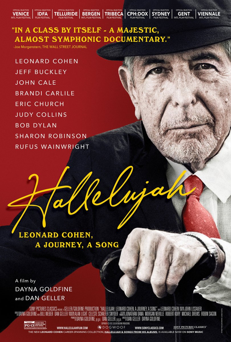 A very special screening of the new documentary 'Hallelujah: Leonard Cohen, A Journey, A Song', June 12, 2022, Beacon Theatre with special musical performances by @TheJudyCollins, @sharonrobinsong, @AmandaShires, and @SeaveyDaniel 
For more information: @CohenHallelujah
