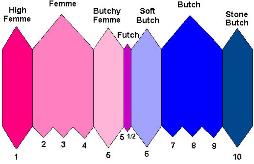 seraphim_gal's tweet photo. So where would #Villanelle be on this chart? #butchyfemme or #softbutch? 
#butch #femme #highfemme #stonebutch https://t.co/M24YAzEipC
