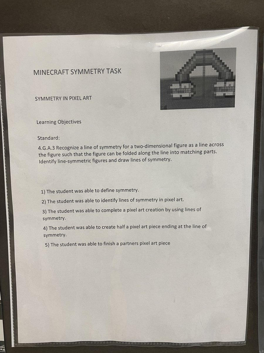 MsMWill3's tweet photo. 🔟Days of STEAM: 4️⃣Oakley is proud to be a Minecraft for Education Champion School! 4th grade Ss use Minecraft to model symmetry. 💻What’s next @OakleyTigers? @PlayCraftLearn @EstellaBCook @APJordan12 @PreditaLundy @DrTamaraCandis @STEMSLC @DustinDavisCTE @thomasneverstop https://t.co/CMmghJ0Bsk