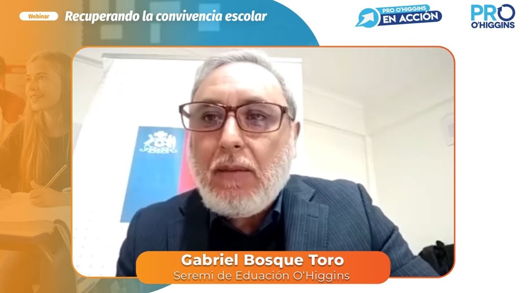 ProOHiggins's tweet photo. En un nuevo encuentro de #ProOHiggins en Acción conversamos sobre cómo recuperar la convivencia escolar con el @seremieducVI Gabriel Bosque y la académica de la @uohiggins Camila Oda Montecinos.
Revisa el encuentro aquí https://t.co/c3aFoEETsg https://t.co/ZR1w5VIhfX