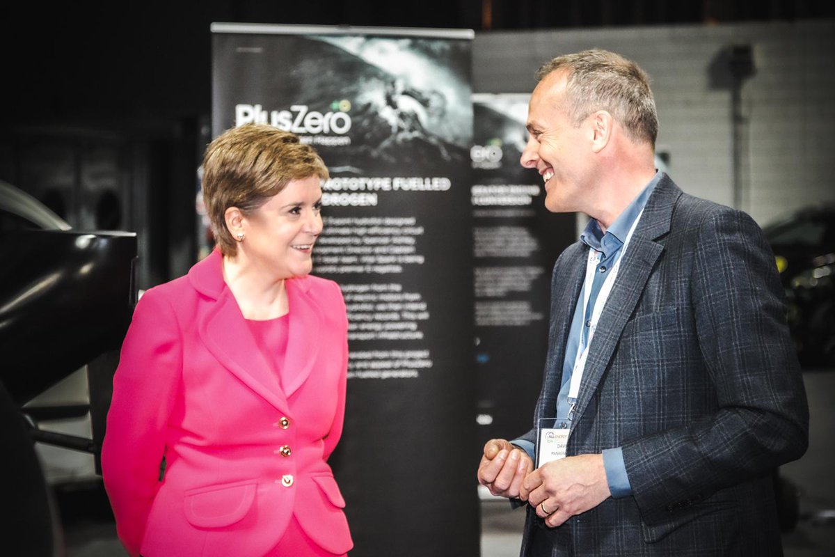 A pleasure to have the <a href="/ScotGovFM/">First Minister</a> visit the <a href="/PlusZeroEnergy/">PlusZero +0</a> display at <a href="/AllEnergy/">All-Energy</a> today.  An opportunity to thank her for the <a href="/scotgov/">Scottish Government</a> support we've received to support our #GreenHydrogen innovation activity.