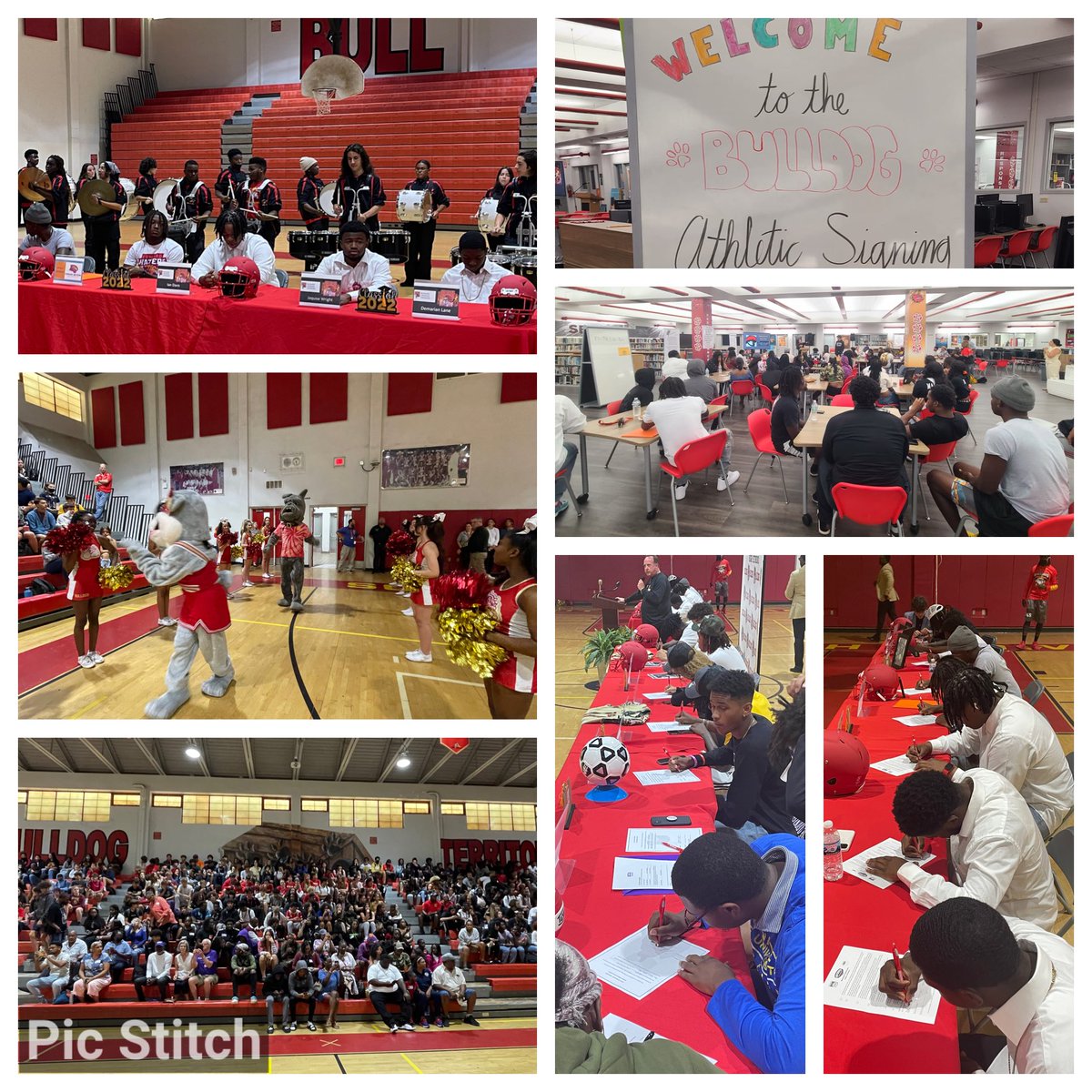 BCPSDirector's tweet photo. SBHS had 18 Scholar Athletes sign for Football, Flag Football, Basketball, Volleyball, &amp; Soccer! What a great afternoon with our signees, parents &amp; ALL athletes so they can see what’s possible. Yes! We Can! We are…#SOUTHBROWARD!❤️💛 @SBHSBulldogAth @BCAA_Sports @SBHSClass_2022 https://t.co/9gCTsPKbBx