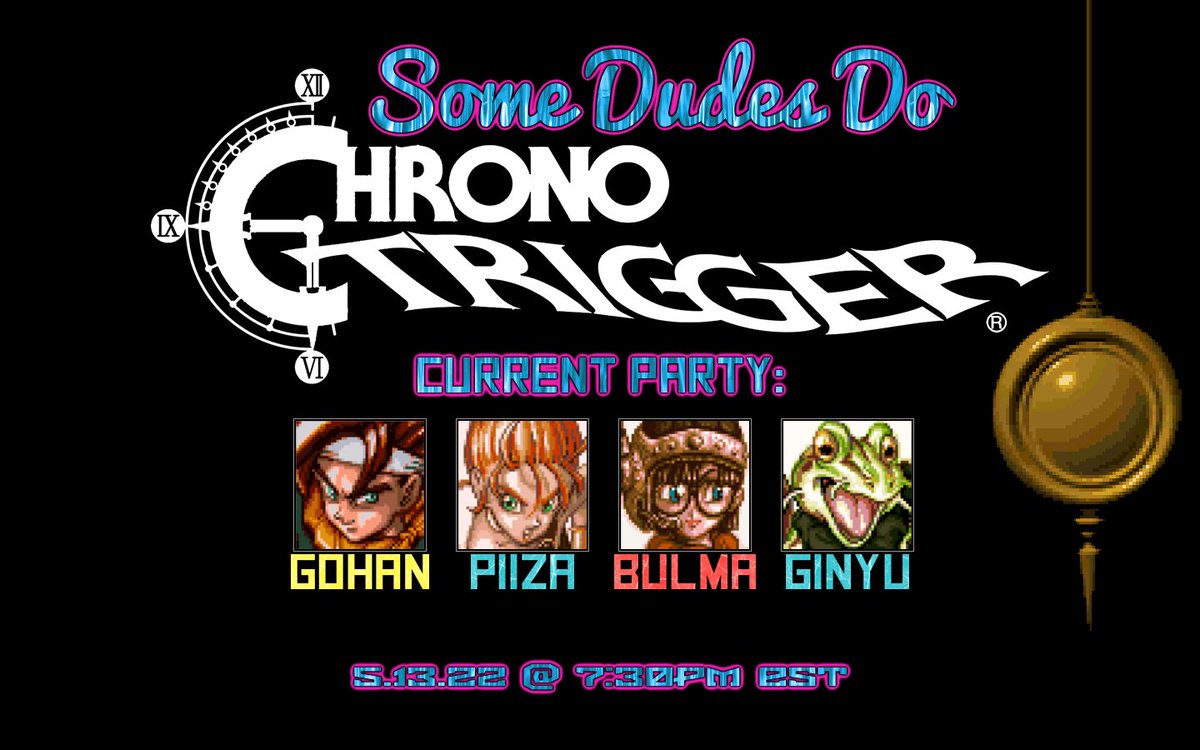 MHZero_Plays's tweet photo. Come hang out with Zero and Tokasu on Fridays at 7:30pm EST over at: https://t.co/jxudqne8qX Currently going through #ChronoTrigger!
#SupportSmallStreamers #SupportSmallStreams #JRPG #CultClassic #AkiraToriyama #DragonBallZ #SDD #SomeDudesDo https://t.co/sCXl9EP6J6