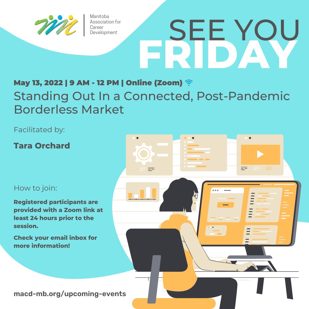 In this session, we will discuss ways in which career professionals can incorporate information on perception, neurolinguistics, and micro communications.

HAVEN'T REGISTERED YET? 
🔗 macd-mb.org/upcoming-events

#manitoba #career #careerdevelopment #professionaldevelopment