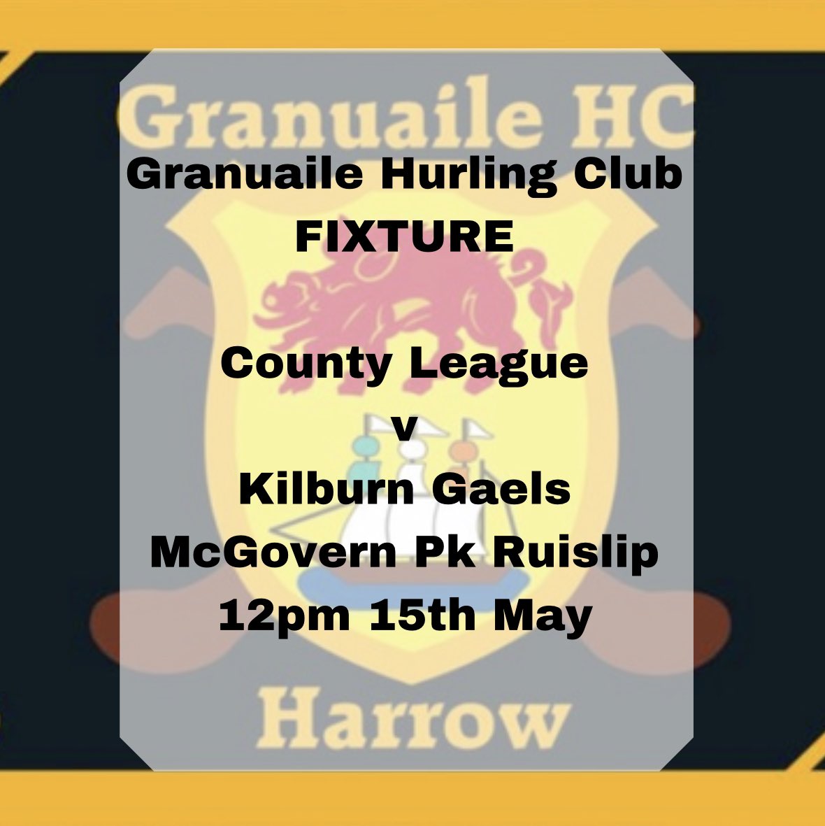 We take on <a href="/KilburnGaels/">Kilburn Gaels</a> in the county league this Sunday in McGovern Park. Please come out and support the lads! Granuaile Abú ⚫️🟠⚫️🟠⚫️