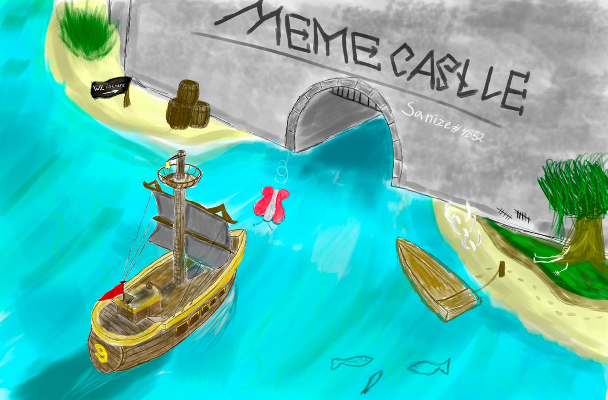 Sanize11's tweet photo. Hi! I made art for contest in memeland where we need to finish the picture. So here am i! (3rd picture is where the initial drawings are located)
@9gagceo 
@memeland 
@NFTGlizzy 
Sanize#4852 https://t.co/8og8RKyNpf
