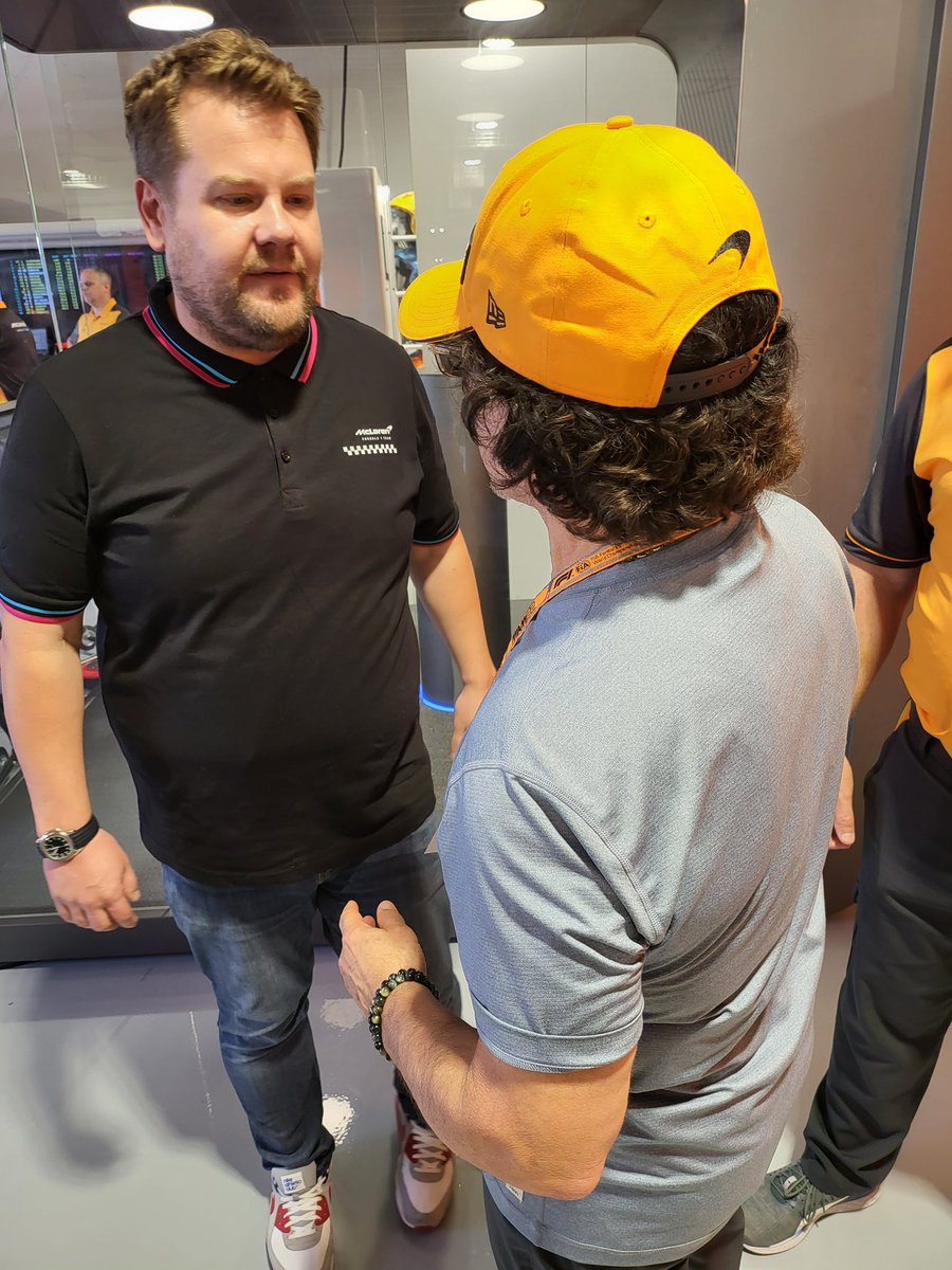 JohnOates's tweet image. We had such a blast at the @f1mia Miami Grand Prix. Thanks to Zak Brown and the amazing @mclarenf1gt team. @michaelstrahan @JKCorden