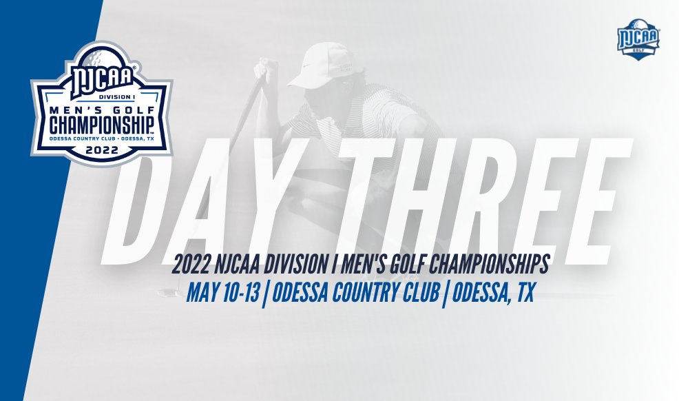 NJCAAGolf's tweet photo. Round 3⃣ of the 2022 @NJCAA DI Men's Golf Championship continues today in Odessa!

Follow along ⤵️
📊 https://t.co/tUoKI22lP5
💻 https://t.co/lF3rlhj17m

#NJCAAGolf ⛳️ | #OpportunitiesStartHere https://t.co/4WD0Pa66kV