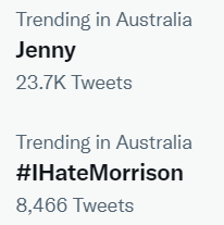 RT @JonesHowdareyou: Now that's more like it! #auspol #AusVotes2022 #Jenny #IHateMorrison https://t.co/Q7NfFPtM3Q