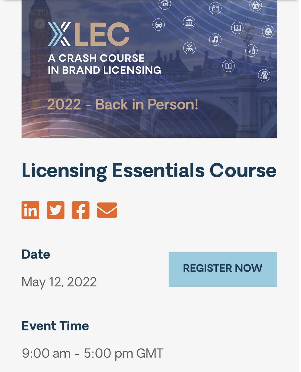 RL_Maverick_'s tweet photo. Tomorrow at 2:00 pm UK, I’ll be speaking at the annual UK Licensing Essentials Course which will be in London at Informa Markets Offices. Designed as a broad introduction to all aspects of the brand licensing industry! 

LINK TO REGISTER: https://t.co/Dfc64U9C3y

#london #XLEC https://t.co/9jH9aJXmmz