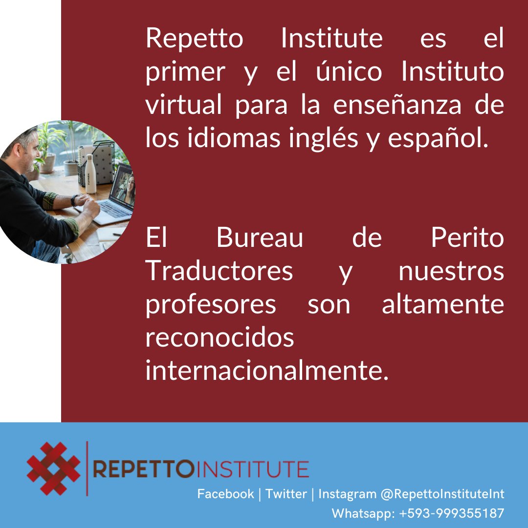 RepettoInst's tweet photo. 🎺🎉Ha llegado el único instituto virtual con un método propio de enseñanza.

Nunca es demasiado tarde, abre las puertas a miles de oportunidades. 🛫📚

Escríbenos! Te cambiaremos la vida!

#clasesonline #repettoinstitute #traducción #interpretación #clasesdeinglés https://t.co/uwFFqTwj4E