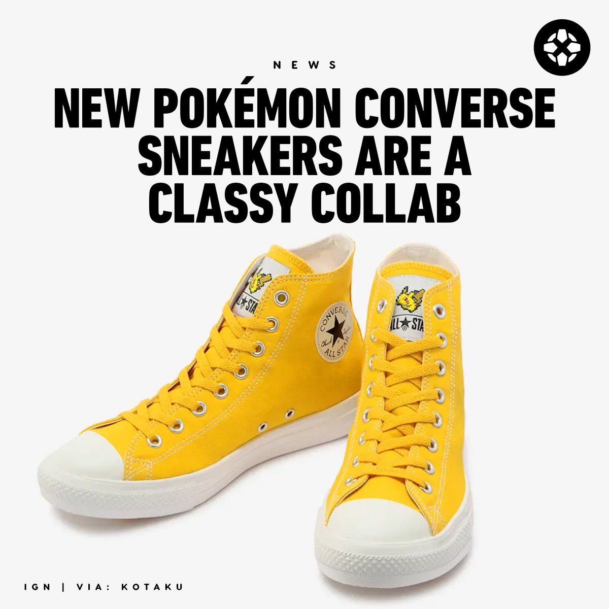 IGN's tweet photo. Based on Pikachu, Eevee, Charizard, and Mewtwo, the sneakers are priced at ¥9,900 (around $75). https://t.co/MaxlLoCel3 https://t.co/BeQQFYm4vz