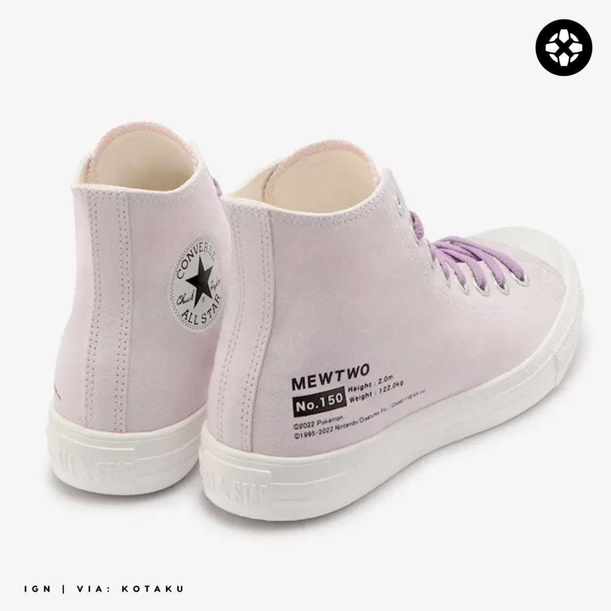 IGN's tweet photo. Based on Pikachu, Eevee, Charizard, and Mewtwo, the sneakers are priced at ¥9,900 (around $75). https://t.co/MaxlLoCel3 https://t.co/BeQQFYm4vz