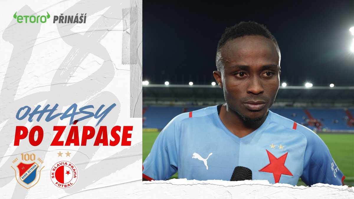 slaviaofficial's tweet photo. 🎙️ | Yira Sor mluvil po zápase s Ostravou o pocitech po nepříznivém výsledku i svém gólu proti bývalému klubu. #ovasla
📺 OHLASY ➡️ https://t.co/dlJtSD3KDx https://t.co/kryokT1Kx1