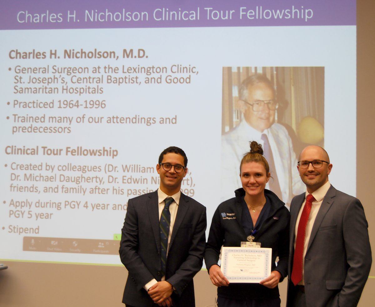 Prakash Pandalai MD FACS (@drpandalai) on Twitter photo Congratulations to Dr. Victoria Wagner <a href="/UKSurgeryDept/">UK Dept of Surgery</a> <a href="/UKyGenSurgery/">UK General Surgery Residency Program</a> who was awarded the Charles H Nicholson Clinical Fellowship for research in trauma and vascular surgery. Great leadership matters <a href="/EAST_TRAUMA/">EAST</a> <a href="/Mdgoodmanmd/">Mike Goodman</a> <a href="/AruRobbie/">Robbie Aru, M.D.</a> <a href="/ZachWarriner/">Zach Warriner</a> <a href="/bernardtrauma/">Andrew Bernard</a> <a href="/vmadabhushi1/">Vashisht Madabhushi (he/him/his)</a> Congratulations to Dr. Victoria Wagner <a href="/UKSurgeryDept/">UK Dept of Surgery</a> <a href="/UKyGenSurgery/">UK General Surgery Residency Program</a> who was awarded the Charles H Nicholson Clinical Fellowship for research in trauma and vascular surgery. Great leadership matters <a href="/EAST_TRAUMA/">EAST</a> <a href="/Mdgoodmanmd/">Mike Goodman</a> <a href="/AruRobbie/">Robbie Aru, M.D.</a> <a href="/ZachWarriner/">Zach Warriner</a> <a href="/bernardtrauma/">Andrew Bernard</a> <a href="/vmadabhushi1/">Vashisht Madabhushi (he/him/his)</a>
