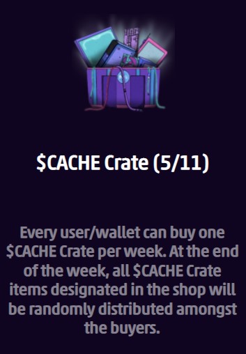 Own a single <a href="/NeuromodNFTs/">Neuromod</a> NFT and you can enter the $cache crate once a week! simple

WIN WL, NFTs and IRL items, check it out 🔥🔥🔥neuromod.io/marketplace