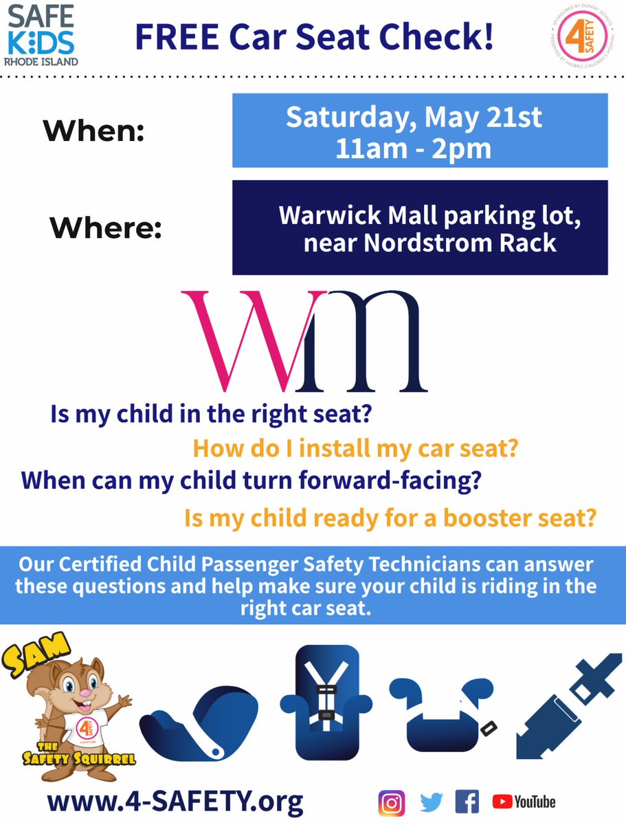 4SafetyVan's tweet photo. Attend one of these upcoming car seat check events! #SafeKidsWeek #StaySafeWith4Safety
https://t.co/8eeitsR3gV https://t.co/wjr319XMGJ