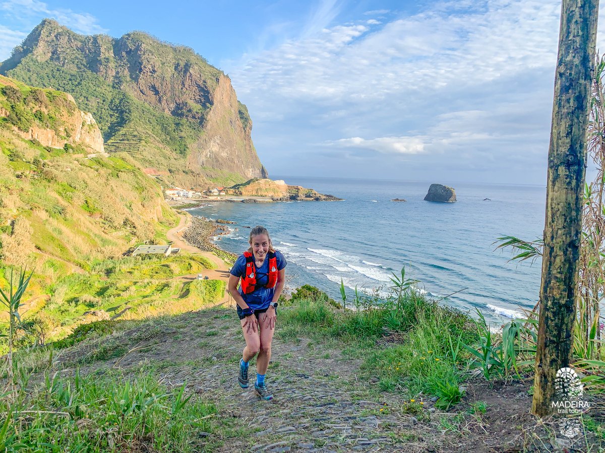 MadeiraTrail's tweet photo. Victoria 🇩🇪 came back to Madeira to explore the Larano cliffs with us 🏃‍♀️
Her smile along the run sums up how spectacular it was 😍

Book your Running Tour at https://t.co/TCUShmGk18⬅️
#madeiratrailtours #trailrunning #skyrunning #running #visitmadeira #madeiraisland #madeira https://t.co/EcNO942xtc