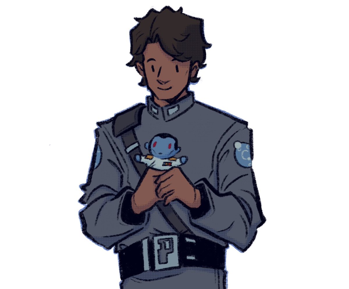 isob_ell's tweet photo. what’s the point in a stupid little new thrawn thing if i don’t draw eli holding it https://t.co/CnkwGvcl9u
