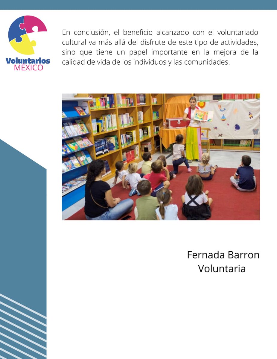 Hoy, nuestra querida voluntaria #FernandaBarron nos trae una entrada al #BlogVolsMx donde nos habla acerca de "Aportando desde el voluntariado cultural" bit.ly/8Blog-VolsMx
Léanla y cuéntenos ¿Qué les parece?
.
.
.
#PersonasExtraordinarias #YoSoyVoluntariosMéxico #VolsMx