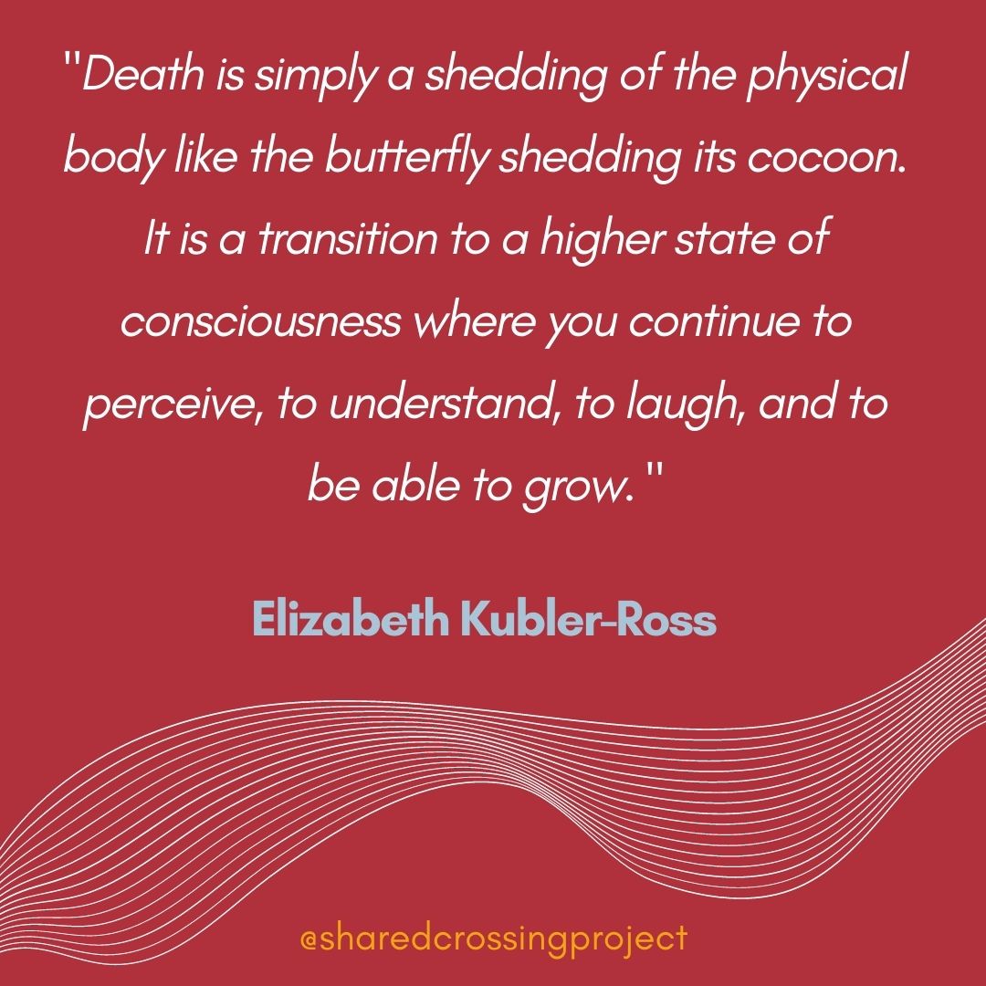 Elizabeth Kubler-Ross provides an inspirational quote stating that this life is simple the beginning of an everlasting journey. Beautiful ✨

#quotes #quotestoliveby #elizabethkublerross #sharedcrossingproject #shareddeathexperience #death #dying #grief #griefquotes