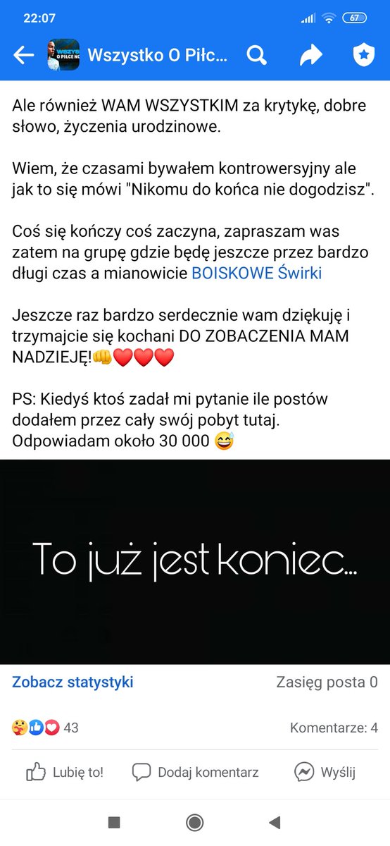 JablonskiFilip3's tweet image. Piękny czas dziękuję!❤❤❤

#Facebook #grupy #football