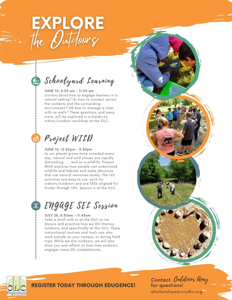 Hey <a href="/NorthwestISD/">Northwest ISD</a> Ts! We have some awesome summer PD available w/ <a href="/OutdoorAmy/">Amy Hollenshead</a>!💚Our zoo PD, a night hike, Project WILD and an Engage session for disciplinary literacy &amp; SEL. You know you want to register in Edugence today! Oh! <a href="/ksuarez28/">Princess Science (Kelly Suarez)</a> will be at our night hike!🙌<a href="/NISDScience/">NISD Science</a>