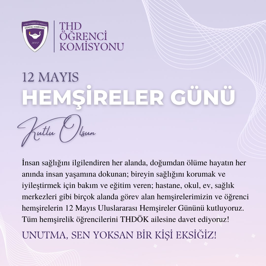 12 Mayıs Hemşireler Günümüz Kutlu Olsun!
#12MayısHemşirelerGünü