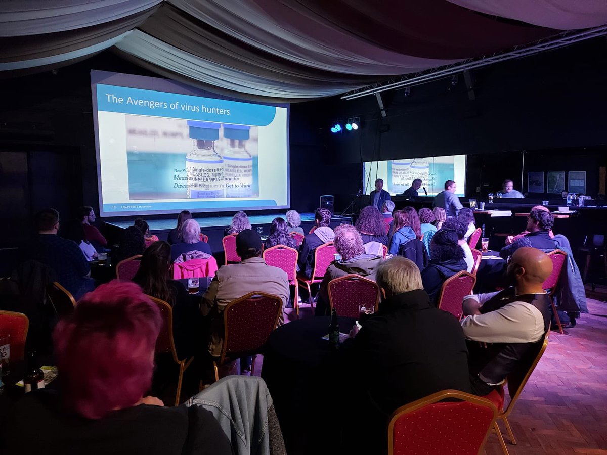 lssibley's tweet photo. Hopefully everyone didn’t freak out too much with our outbreak session! #pint22 @pintofscience @RIPL_Porton https://t.co/m1O2trLolh