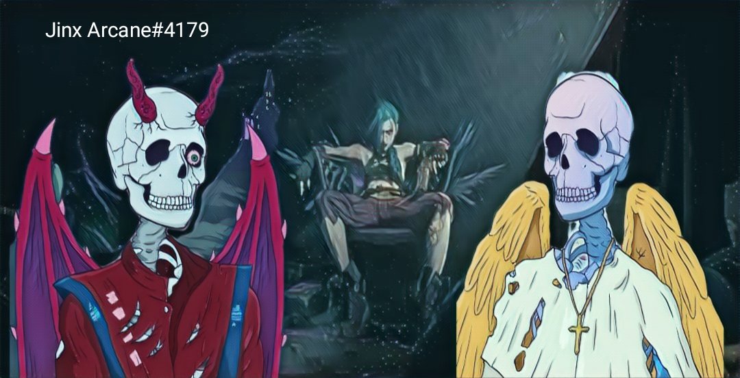 Emonimo_emairma's tweet photo. I really like the sneakpeak @SaintSkullyNFT and the visuals of the jinx arcane character, that's why I tried to combine them in one frame. Hope u like it guys.. https://t.co/1poHsrFQt5