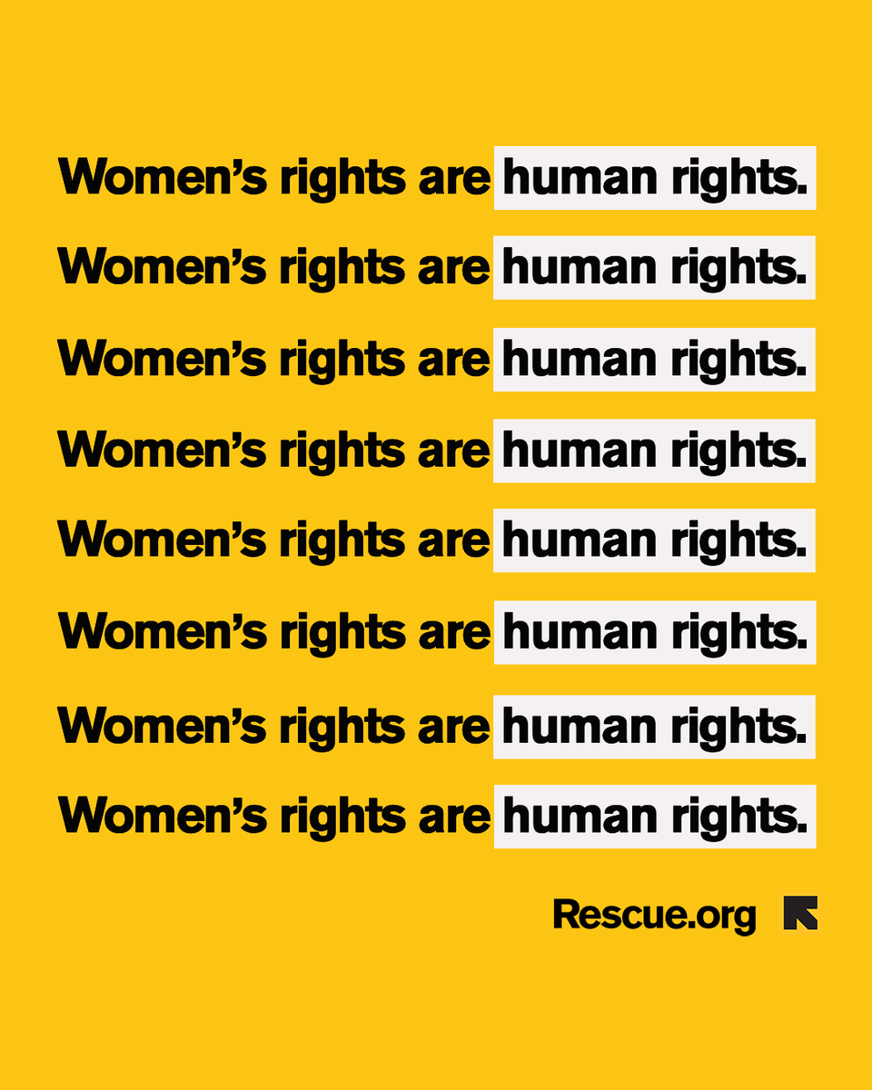 RESCUEorg's tweet photo. Important reminder! 

We stand with women, because we fight for a world where every woman—especially refugee women—has an equal chance to thrive. ✊ 

RT if you agree. https://t.co/HqEtoJmKIT