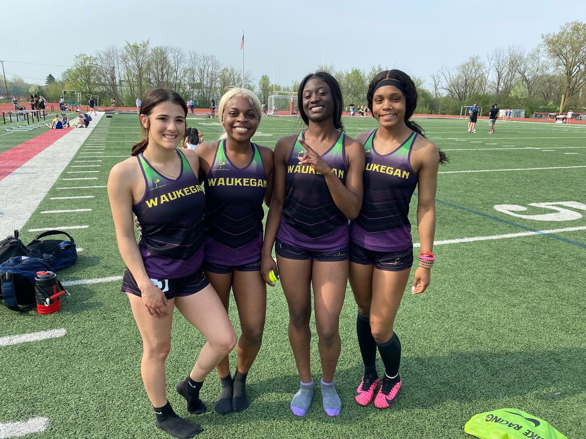 GoWaukAthletics's tweet photo. Congrats to Ashley Derrick, Ariana Ecxford, Andreyanna Hicks and Gicel Rodriguez Girls Track STATE QUALIFIERS in the 4 X 100. Way to go girls!!!! @waukHS @WaukeganSchools @CityWaukeganCC @CityOfWaukegan @LCNewsSunSport https://t.co/ujvOxqvYCH