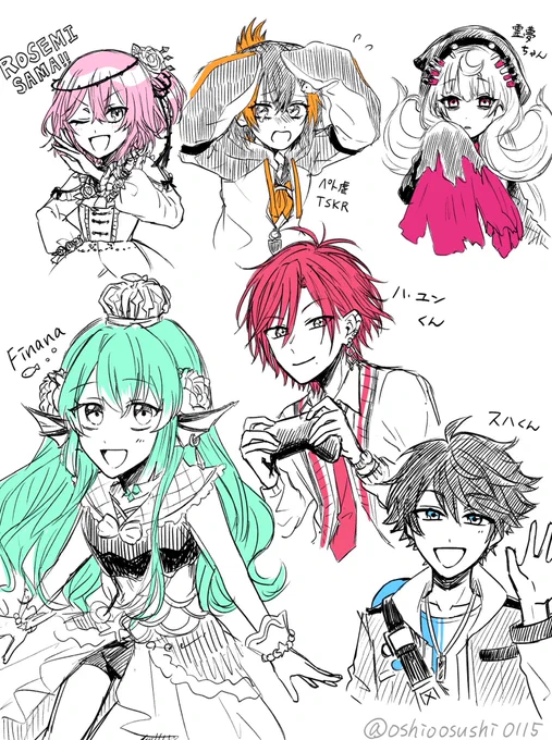 らくがきです
一度描いてみたかったライバーさん達を描きました☺️ 