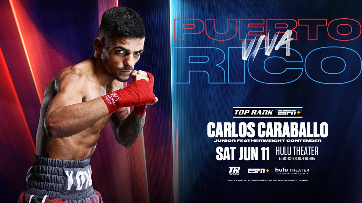 A card ready to blow the roof off of @HuluTheaterMSG 🇵🇷

#BerlangaAngulo | JUN 11 | Undercard on E+