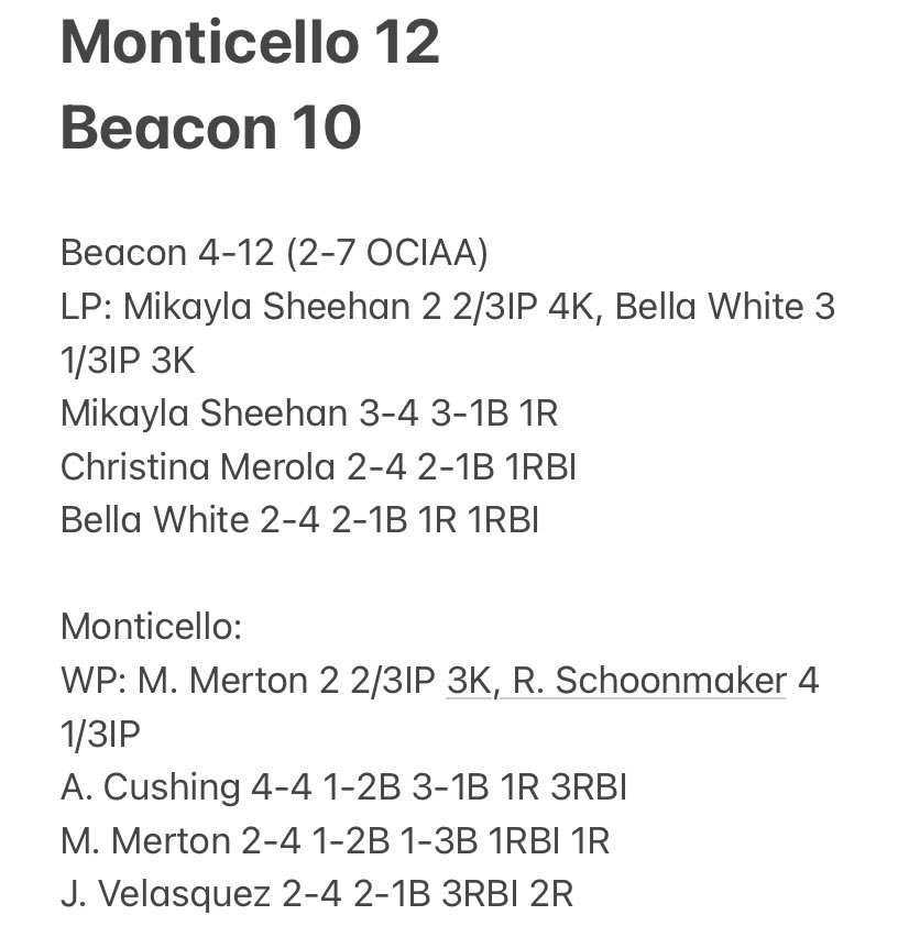 Beacon High Softball (@beacon_sb) on Twitter photo 