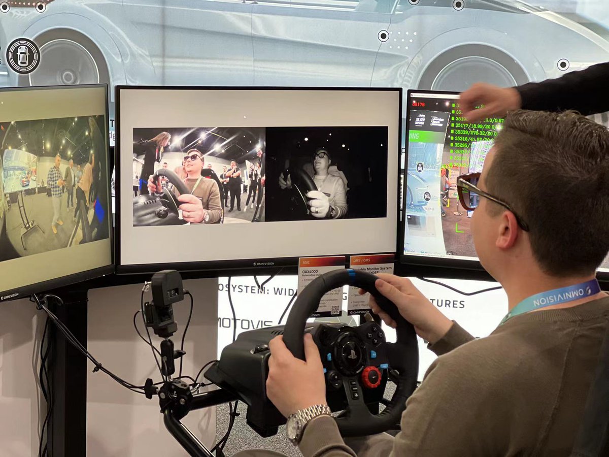 OMNIVISION_NEWS's tweet photo. Car simulator, demo booth, and the latest #automotive imaging technologies. You can find them all at our central booth at AutoSens Detroit. Stop by our booth to try &amp; experience the demos yourself!
#InfiniteIngenuity #AutoSensDetroit #Automotive #ADAS https://t.co/T5BObZn8OT