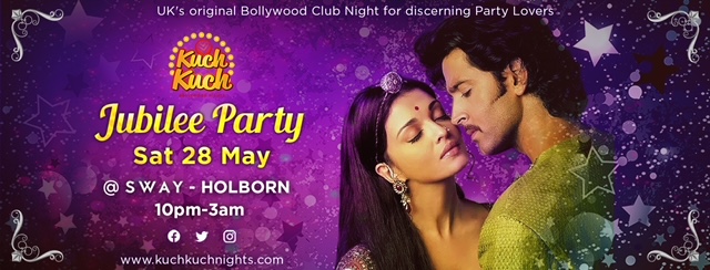 kuchkuchnights's tweet photo. Bollywood music-lovers reign at our #PlatinumJubilee party on Saturday 28th May! Dress up royally for @Swaylondon 10pm-3am 🕺💃 
@San_jSanj &amp; @djritu1 rule the dancefloor after @EpikaDance danceclass 😍
🎟️ https://t.co/zuzRnALHXZ
#kuchkuchnights #bollywood #dance #club #london https://t.co/Jcc3UUhhOW
