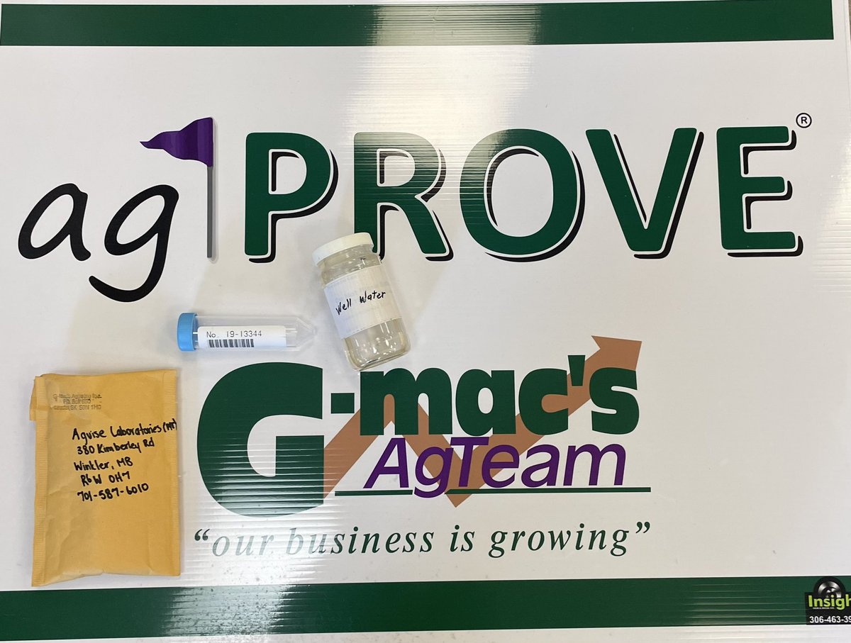 A customer needed a water sample of his well water. Thanks to @WinFieldCanada I was able to put my newly renoun knowledge to the test by completing the May AITP action challenge. @GMacsAgTeam        #WUCacademy#summerstudent#agapprentice#leader#saskatchewan