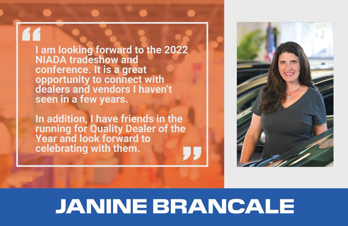 NIADA's Convention &amp; Expo is the used car industry event for dealers. Don't just take our word for it, see what <a href="/janinebrancale/">Janine Brancale</a> of <a href="/CtStarAuto/">Star Auto Sales</a> has to say.

Register Today: niadaconvention.com

#niada2022 #niada #usedcars