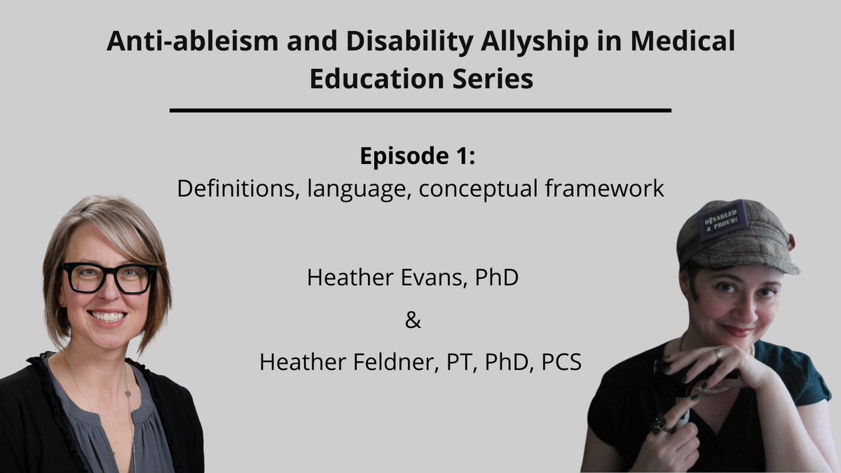 UW_CLIME's tweet photo. Have you listened to one of our CLIMEcasts?

The 1st episode of our new series on Anti-ableism and Disability Allyship, Drs. Heather Evans and Heather Feldner guide us through foundational concepts of disability, ableism, and allyship. 
#MedEd #MedTwitter

https://t.co/dVZulrWZr1 https://t.co/C11hHlN3ao
