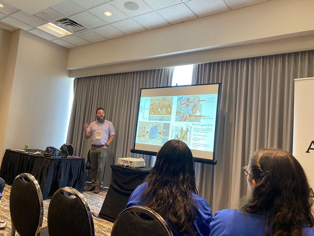 artsk12's tweet photo. Congrats to Aaron Jones and Joel Taylor for representing AAA at the Arkansas Charter School Conference in Little Rock. They did an outstanding job showcasing our mission of Arts Integration. So proud! 
#ACSC22 
#arkansasartsacademy
#charterschools
#nationalcharterschoolweek https://t.co/Ot1QN63xeo