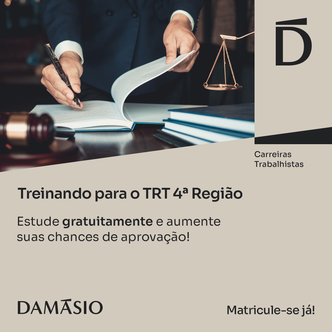 Damasio_Udi's tweet photo. Já pensou estudar de graça para o TRT 4ª Região (TRT-RS)? 
 
É isto mesmo: o Damásio cederá um curso INÉDITO e ESPECÍFICO para o TRT4. 
 
Os maiores Professores de Concurso do País darão 30 aulas direcionadas para melhorar seus estudos nesta Reta Final. https://t.co/Fgd1FuRW4n