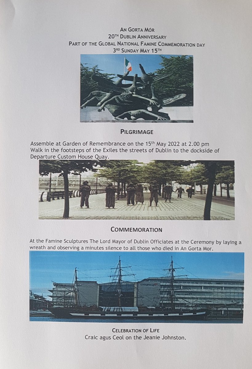 CCIFV1845's tweet photo. CCIFV 20th An Gorta Mor Commemoration as part of the Global Remberance Day Where Ever the Green is Worn for over a million victims &amp; 2 million exiles  forced from home &amp; homeland all welcome in commemorating and celebration of life. https://t.co/P6KJTDFyE9
