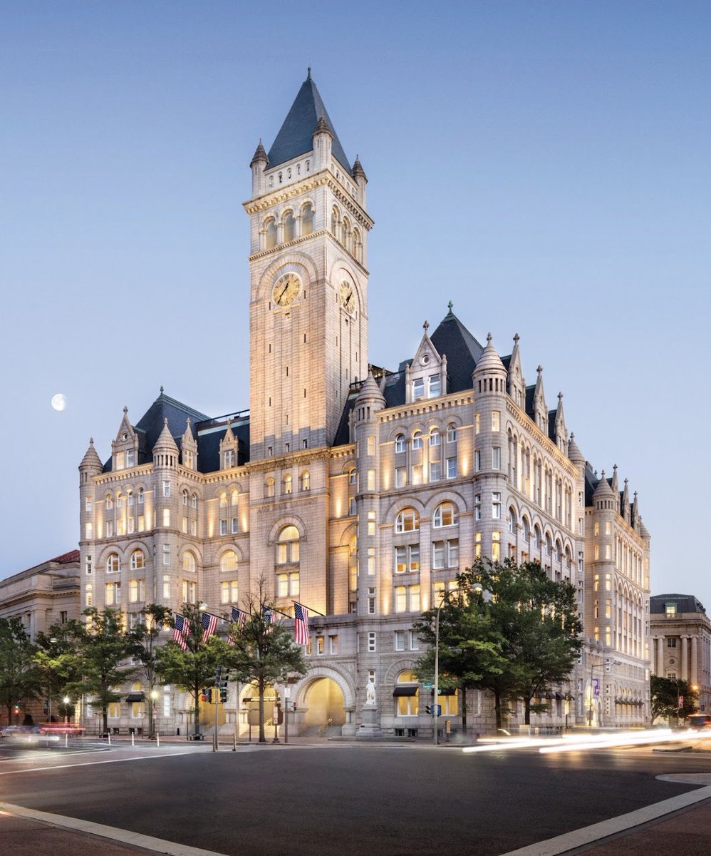 EricTrump's tweet photo. Proud to announce the record-breaking sale of the Trump D.C. The transaction marks the highest price per key ever achieved in Washington D.C., the highest price per key in U.S. history for a leasehold interest, and the largest sale of a historic hotel in over 15 years. https://t.co/EANd9i1fMp